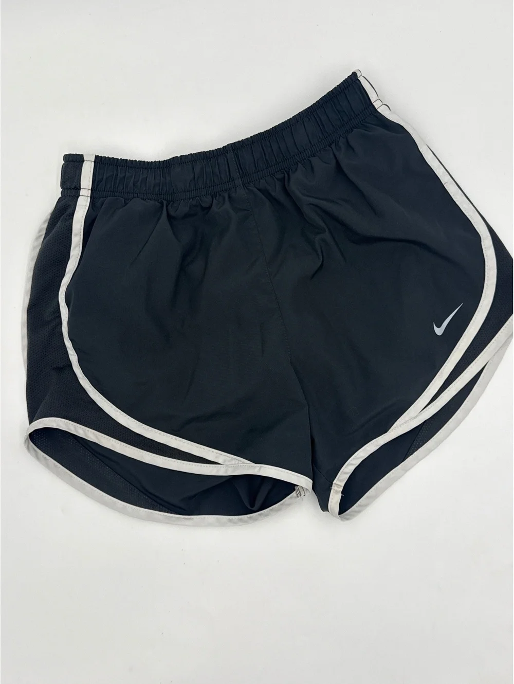 Nike xs Dri-FIT Black Running Shorts with White Trim